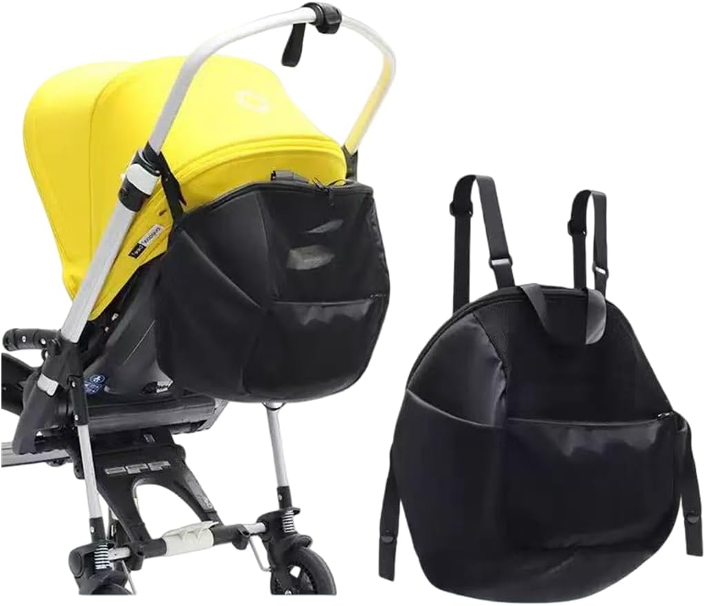MINILUJIA Universal Version Storage Bag Stroller Accessories, Large Capacity Diaper Bag, Wearable Backpack, Stroller Organizer Bag,Travel Bad, versatile Baby Bag for Mom Dad