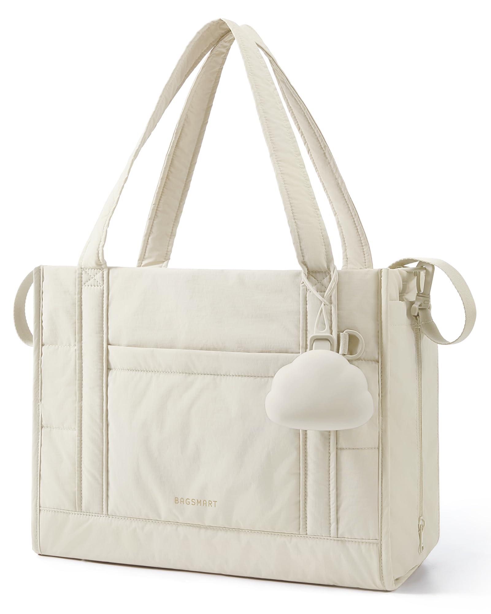 BAGSMART Diaper Bag Tote Puffer, Hospital Bag for Labor Delivery with Pacifier Case, Lightweight Baby Bag for Travel, Work | Multifunctional, Insulated Pockets, Water Resistance