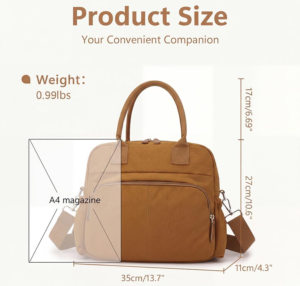 maytopia Diaper Bag Tote, Travel Baby Diaper Bag Purse with Stroller Clips, Mommy Hospital Baby Bag for Labor and Delivery