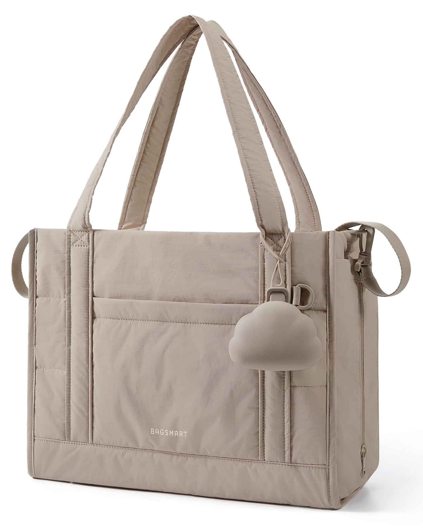 BAGSMART Diaper Bag Tote Puffer, Hospital Bag for Labor Delivery with Pacifier Case, Lightweight Baby Bag for Travel, Work | Multifunctional, Insulated Pockets, Water Resistance