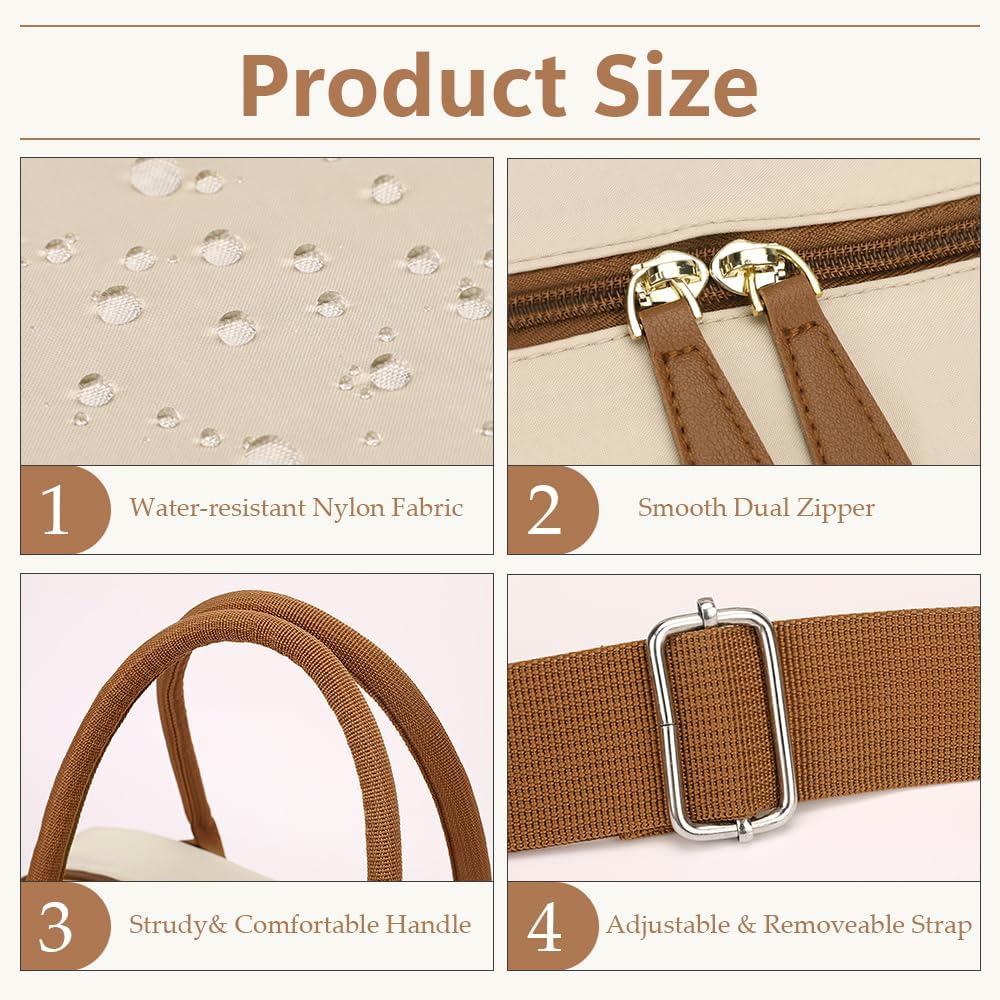 maytopia Diaper Bag Tote, Travel Baby Diaper Bag Purse with Stroller Clips, Mommy Hospital Baby Bag for Labor and Delivery