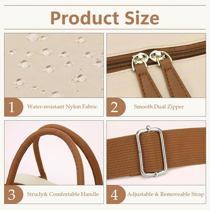 maytopia Diaper Bag Tote, Travel Baby Diaper Bag Purse with Stroller Clips, Mommy Hospital Baby Bag for Labor and Delivery